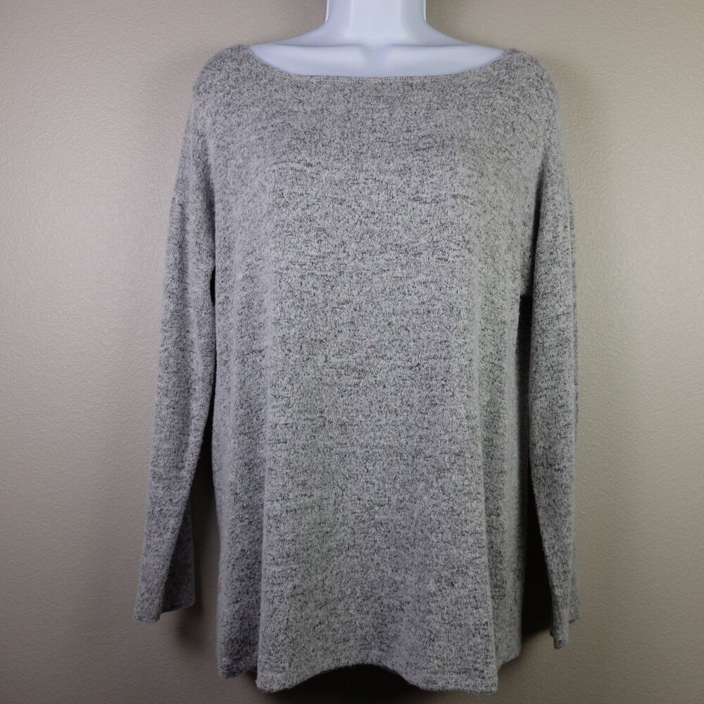 BB Dakota Gray Cutout Back Long Sleeve Sweatshirt Size XS